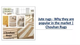 Jute rugs - Why they are popular in the market | Chouhan Rugs