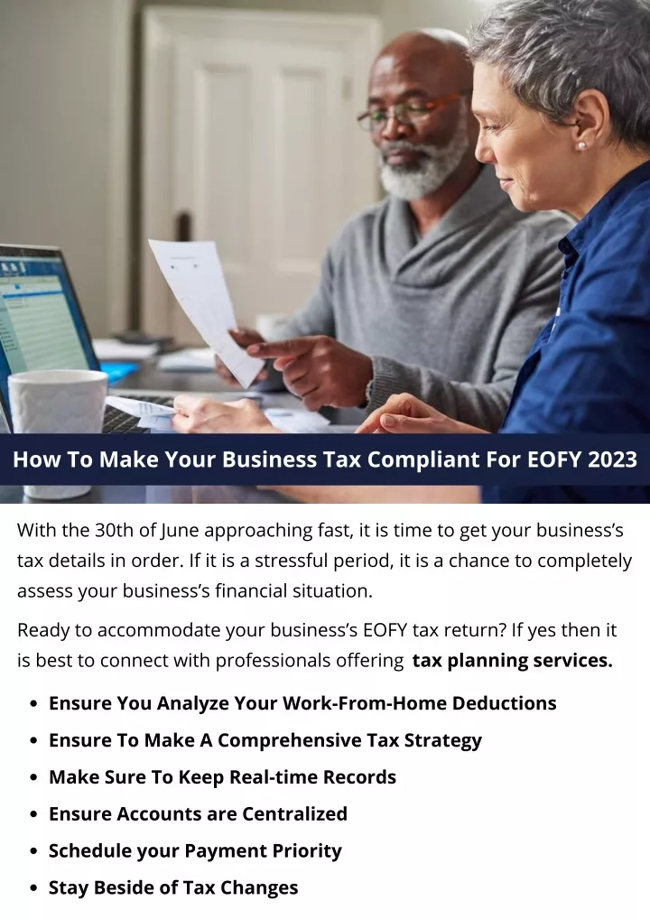 how to make your business tax compliant for eofy