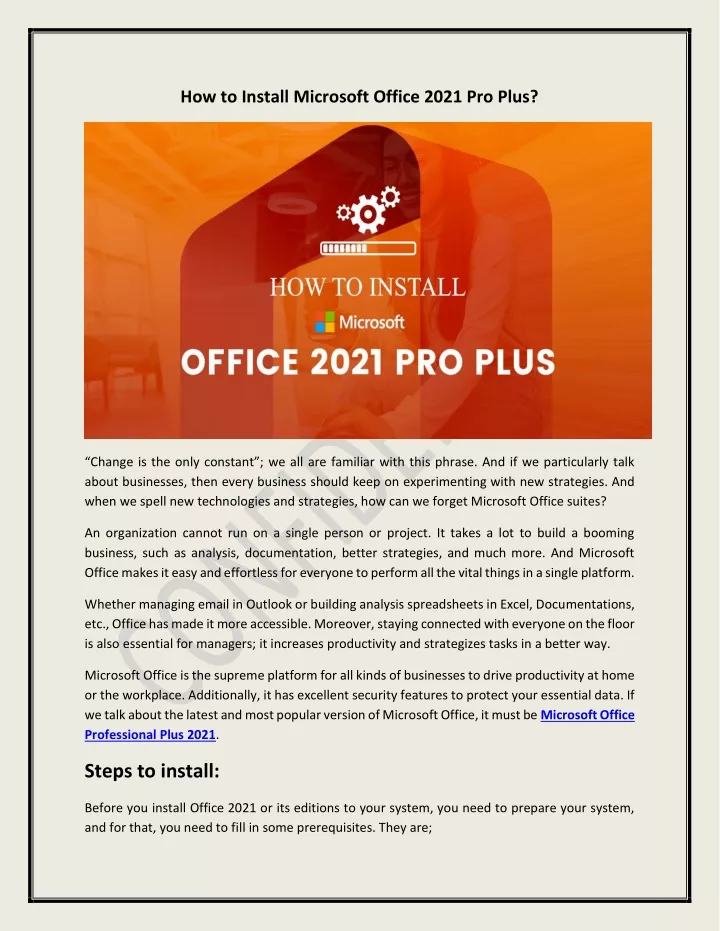 how to install microsoft office 2021 pro plus