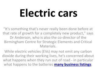 electric cars