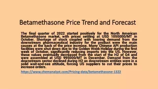 betamethasone price trend and forecast