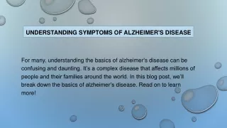 Understanding Symptoms of Alzheimer's Disease