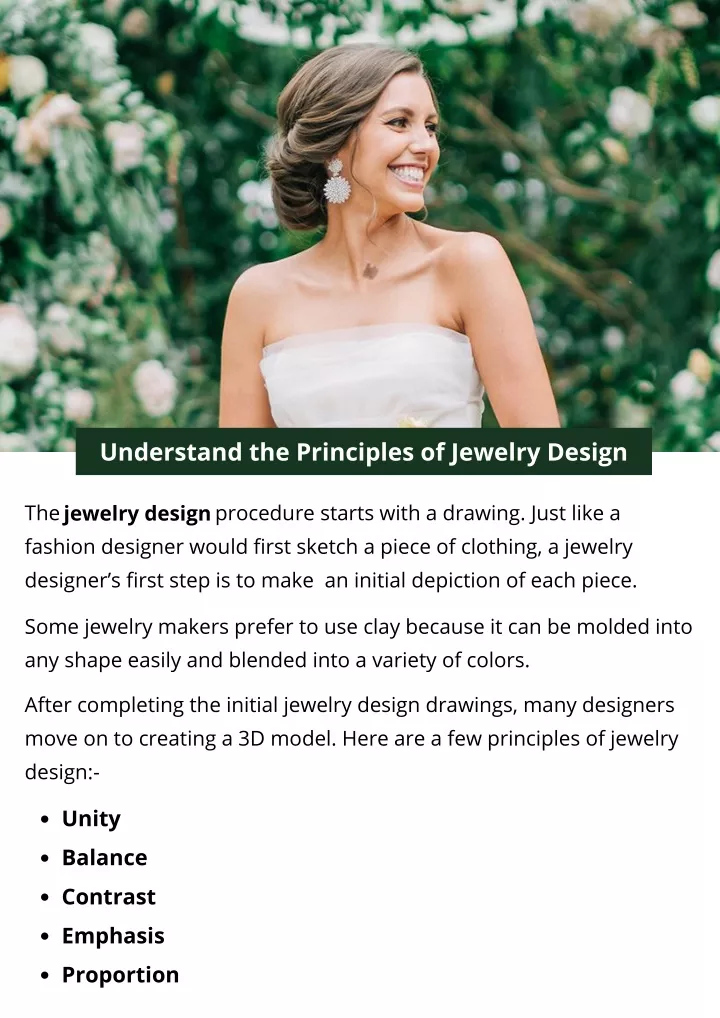 understand the principles of jewelry design