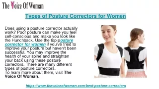 Posture correctors for your good health