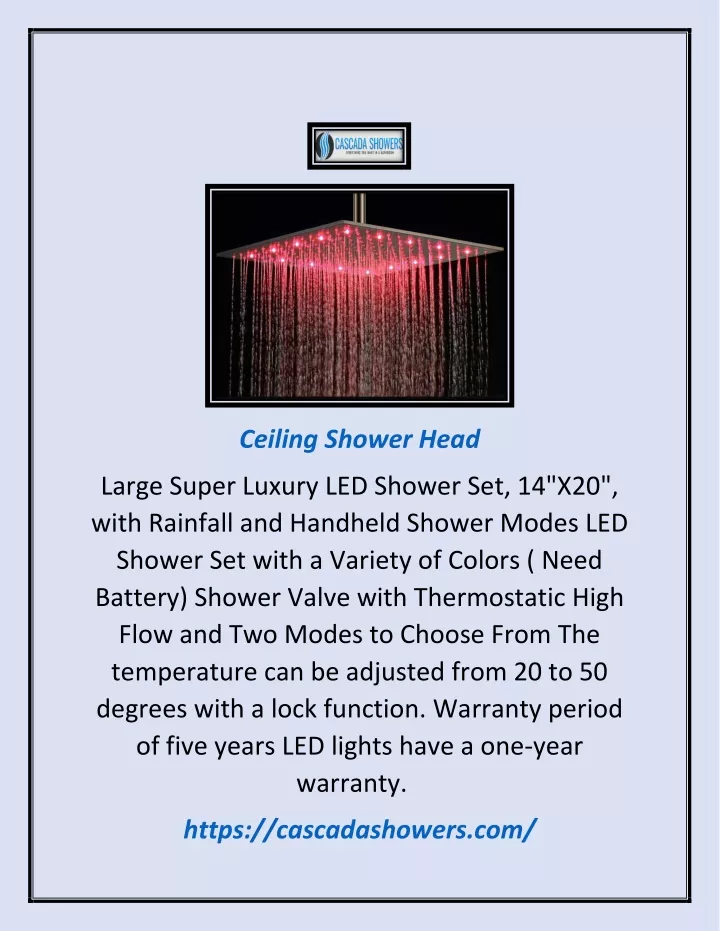 ceiling shower head