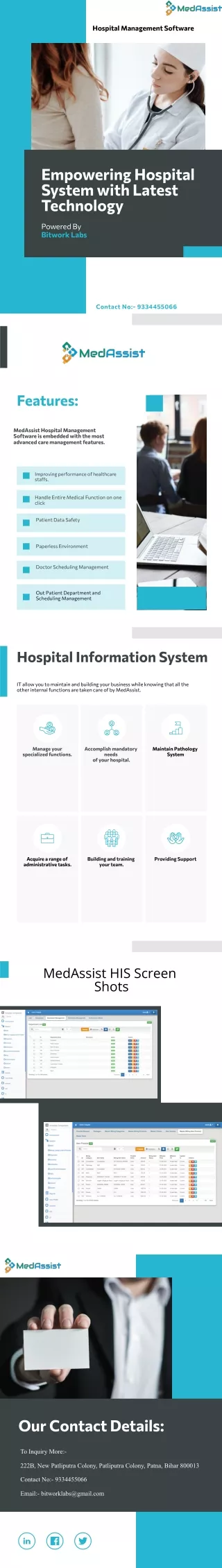 MedAssist HIS Most Exclusive Featured Software Solution for Hospitals