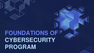 Foundations of Cybersecurity Program