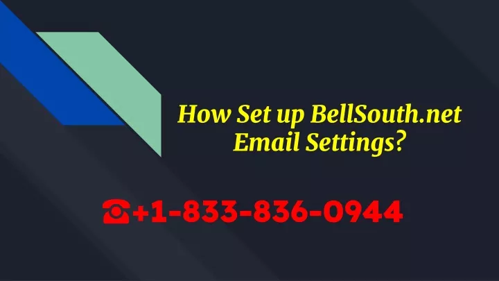 how set up bellsouth net email settings