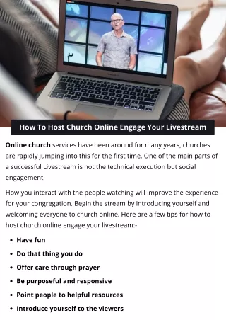 How To Host Church Online Engage Your Livestream