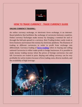how to trade currency trade currency guide