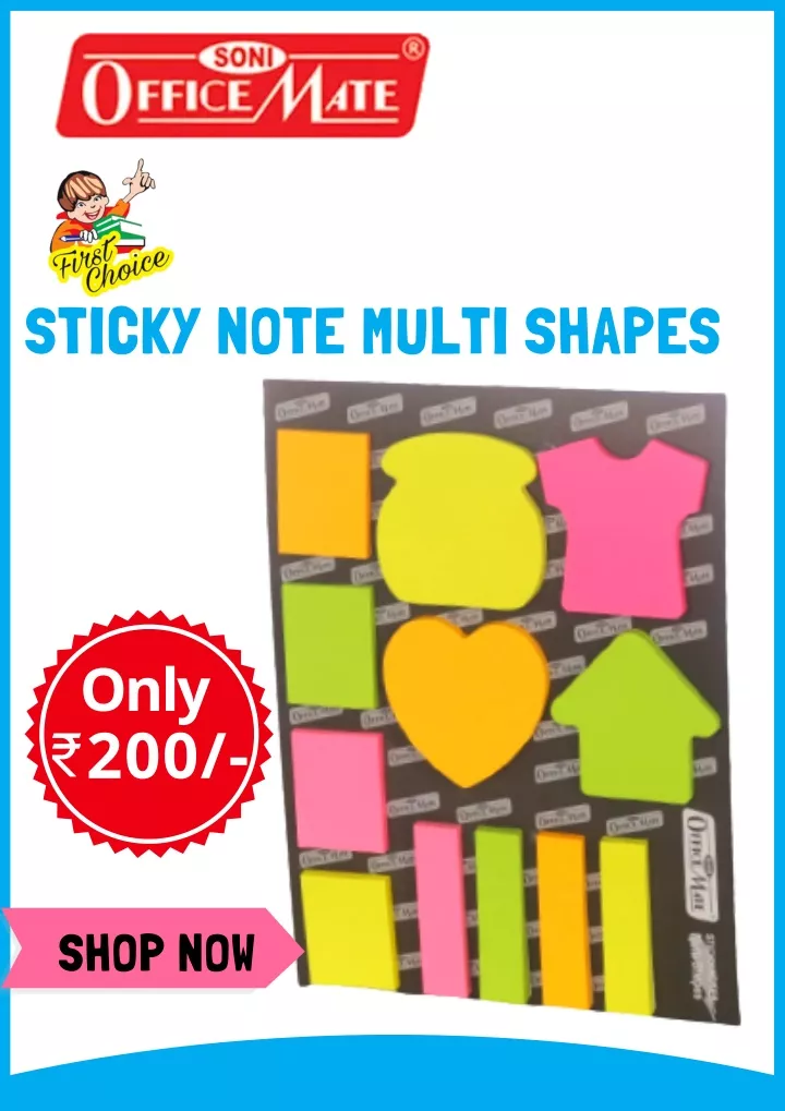 sticky note multi shapes