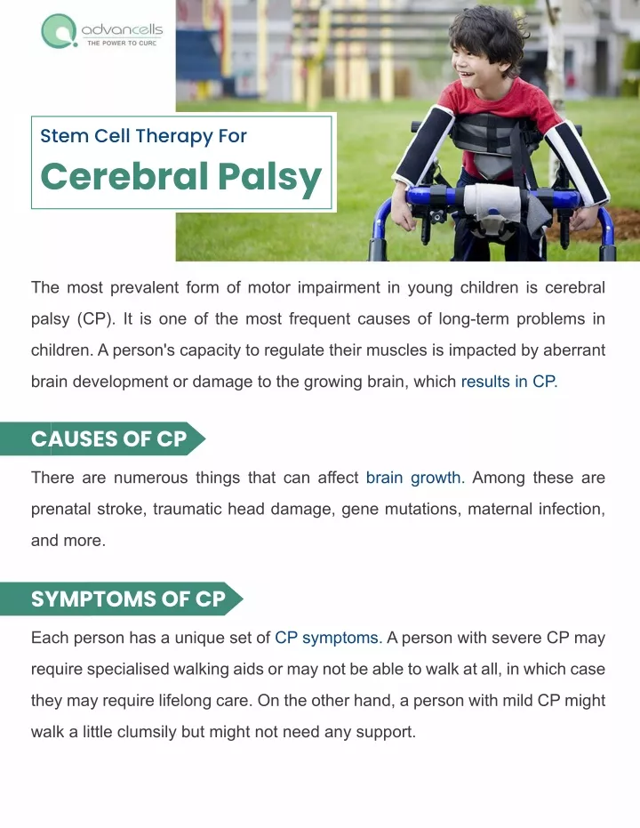 stem cell therapy for cerebral palsy