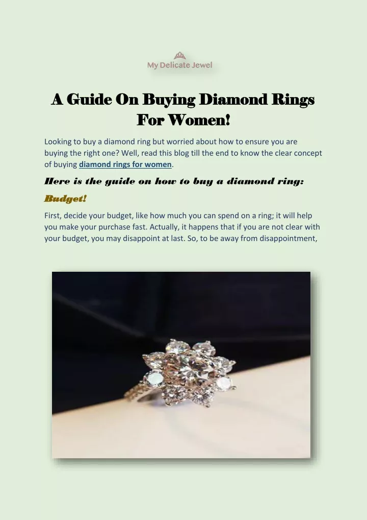 a guide on buying diamond rings a guide on buying