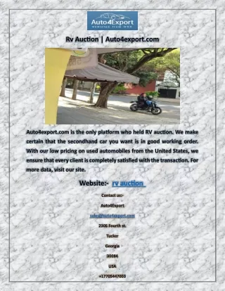Rv Rv Auction | Auto4export.com