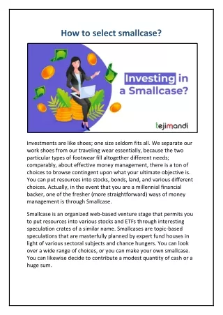 how to select smallcase