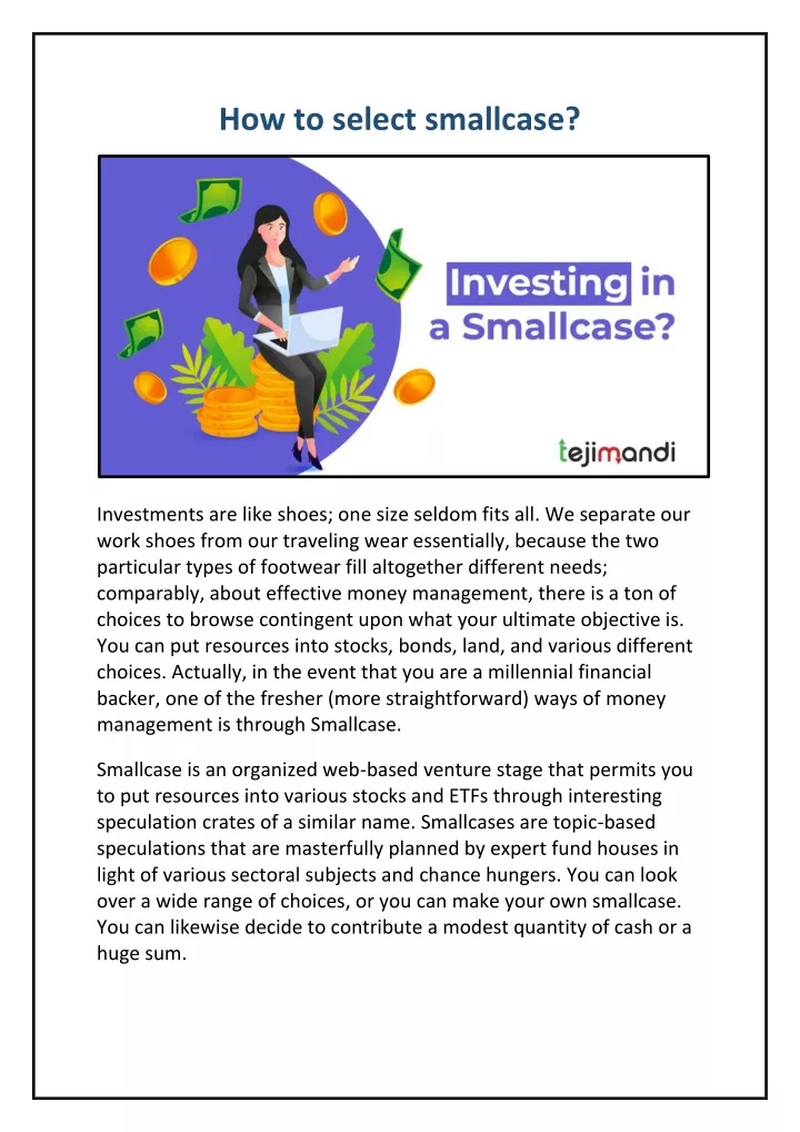 how to select smallcase