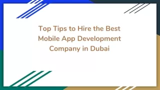 Top Tips to Hire the Best Mobile App Development Company in Dubai