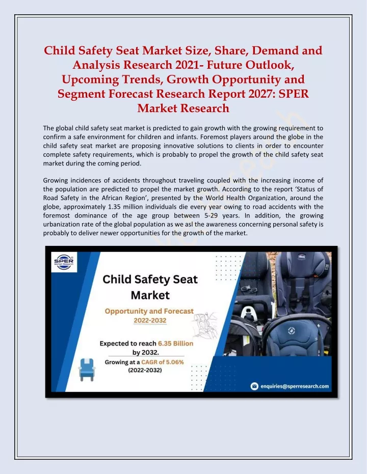 child safety seat market size share demand