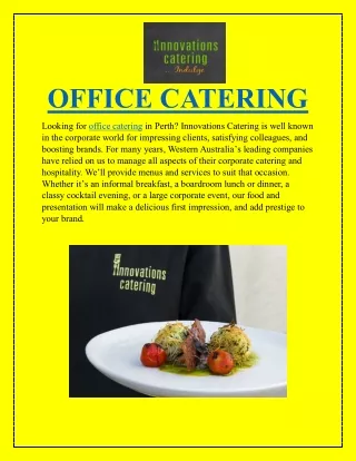 Office Catering in Perth