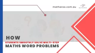 How Students SmoothlySolve Multi-Step Maths Word Problems