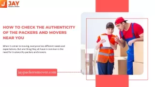 How to check the authenticity of the packers and movers near you.