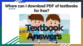 Where can I download PDF of textbooks for free_