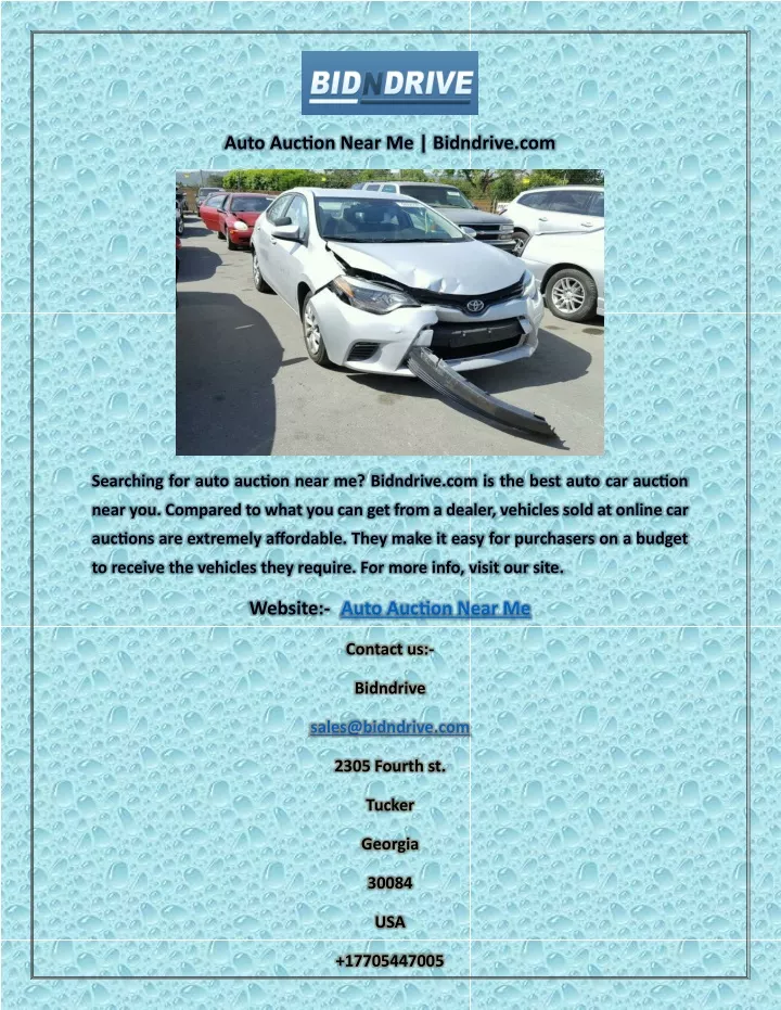 auto auction near me bidndrive com