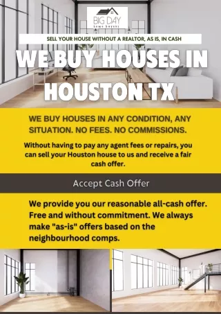 Sell My House Fast Houston | Big Day Homebuyers