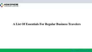 a list of essentials for regular business