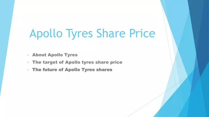 apollo t yres share p rice