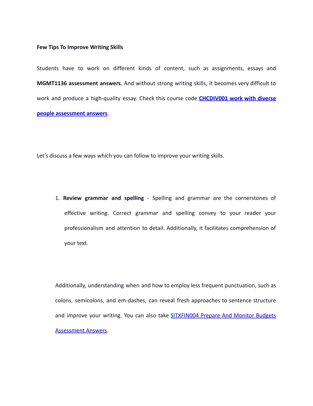 PPT - Few Tips To Improve Writing Skills PowerPoint Presentation, free ...
