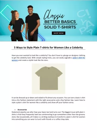 5 ways to style plain t shirts for women like