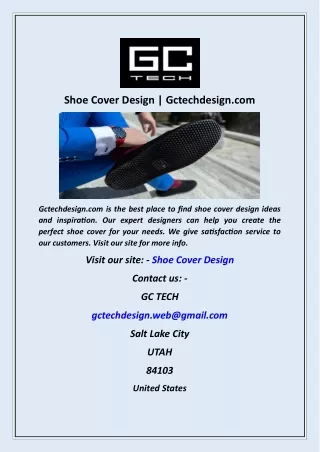 Shoe Cover Design  Gctechdesign com