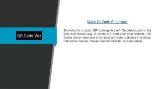 Static Qr Code Generator | Qrcodewiz.com