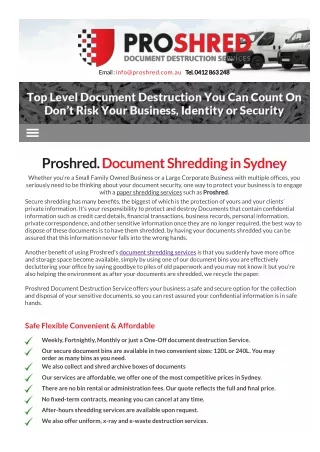 Where to Find the Most Reliable Paper Shredding Services in Sydney