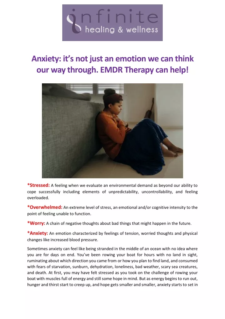 anxiety it s not just an emotion we can think