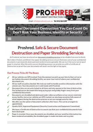 Secure Document Destruction