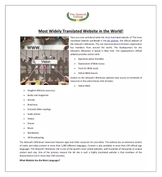 most widely translated website in the world