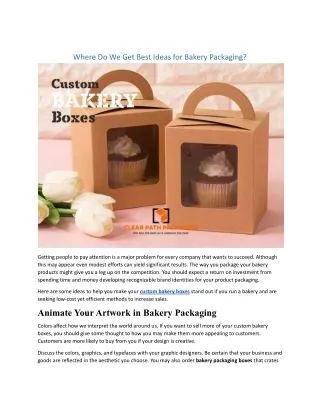 where do we get best ideas for bakery packaging
