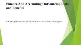 Finance And Accounting Outsourcing Risks and Benefits