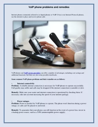 VoIP phone problems and remedies