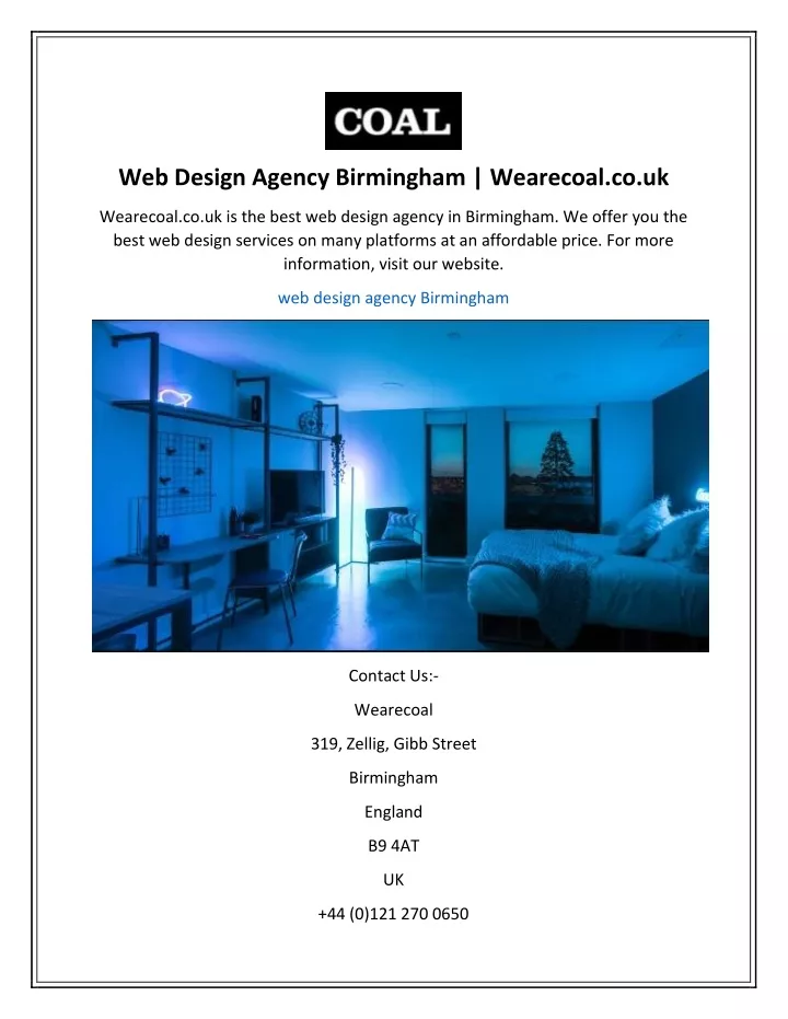 web design agency birmingham wearecoal co uk