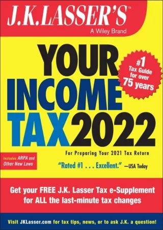 (READ ONLINE) [PDF] J.K. Lasser's Your Income Tax 2022: For Preparing Your