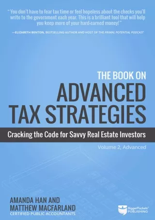 ^EBOOK FULL (D!ownload ) The Book on Advanced Tax Strategies: Cracking the