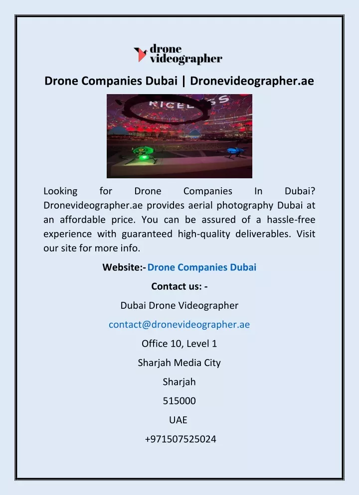 drone companies dubai dronevideographer ae