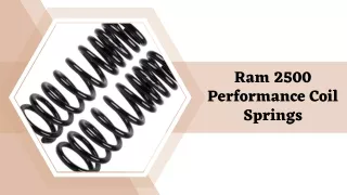 Ram 2500 Performance Coil Springs