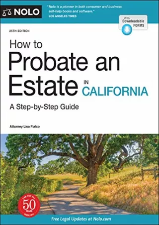 D!ownload (PDF) How to Probate an Estate in California