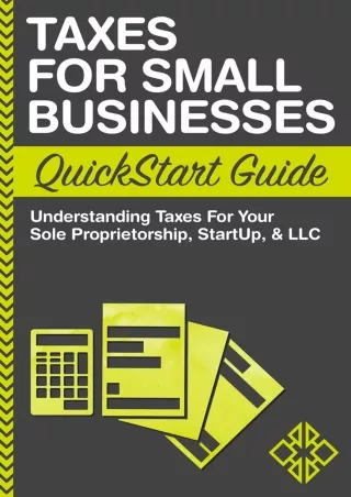 FREE (PDF) ~D!ownload ~ Taxes For Small Businesses QuickStart Guide: Unders