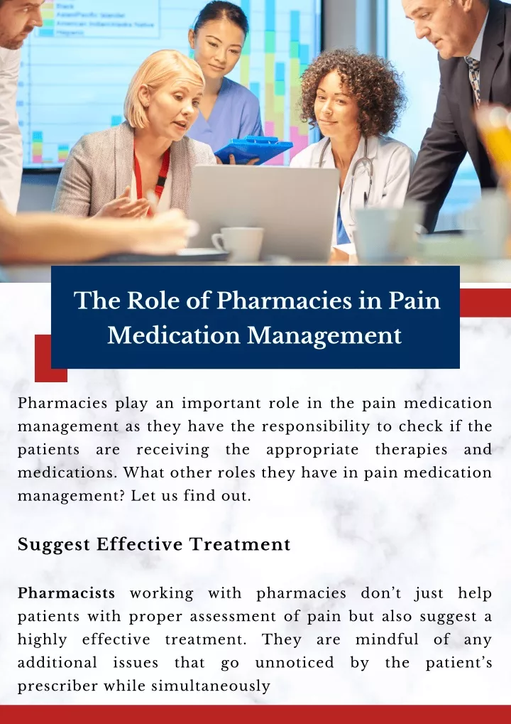 the role of pharmacies in pain medication