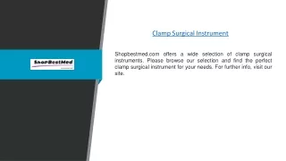 Clamp Surgical Instrument | Shopbestmed.com